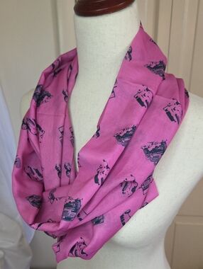 Pink Jeep Wrangler Printed Infinity Scarf